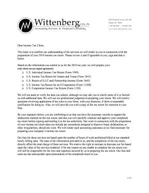 2010 US Income Tax Return Preparation Agreement