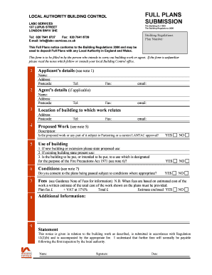 UK Building Regulations Full Plans Submission