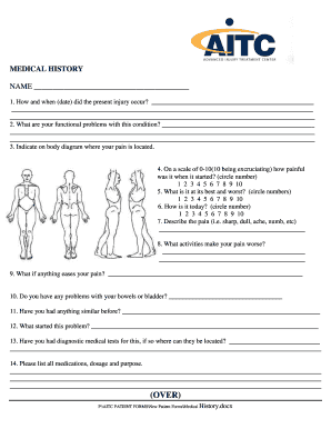 Medical History Form