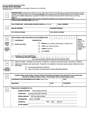 California Payee Data Record