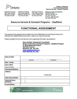 Functional Assessment Referral Form