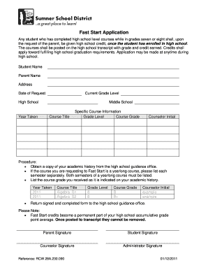 Fast Start Application