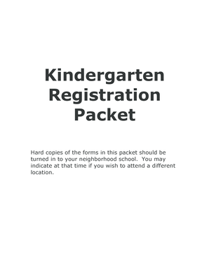 Kindergarten Registration Form