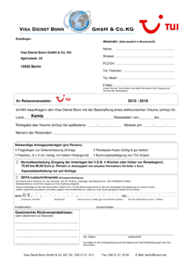 Kenia eVisa Antragsformular