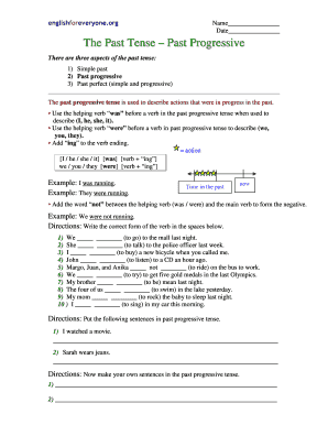 Past Tense Worksheet
