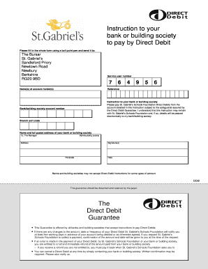 Direct Debit Instruction Form