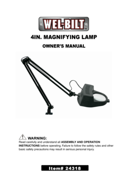 4IN Magnifying Lamp Owner's Manual