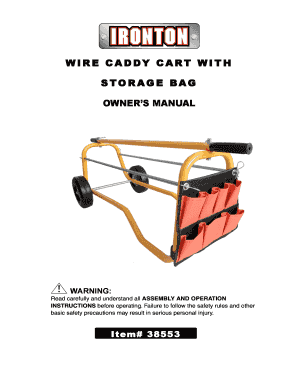 Wire Caddy Cart Owner's Manual