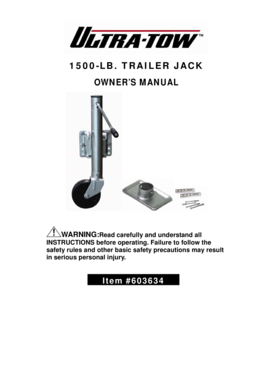 Trailer Jack Owner's Manual