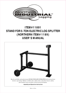 5-Ton Electric Log Splitter Stand Manual