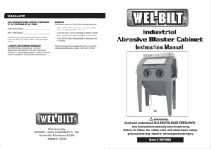 Industrial Abrasive Blaster Cabinet Assembly Instructions