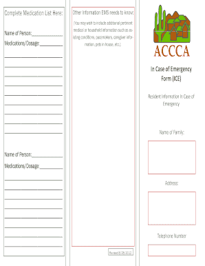 Emergency Medical Information Form
