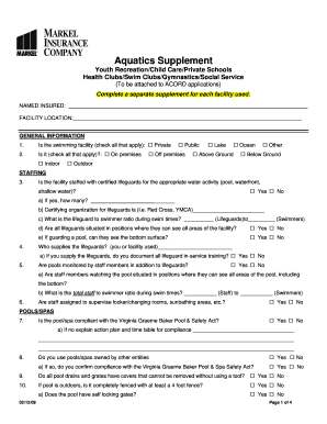 Aquatics Supplement Form