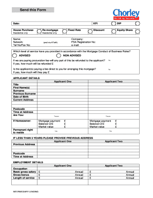 UK Mortgage Application Form