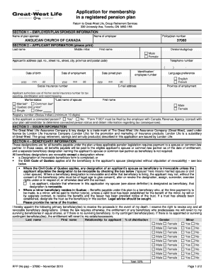 GRS-Application Form for Registered Pension Plan - Anglican ...