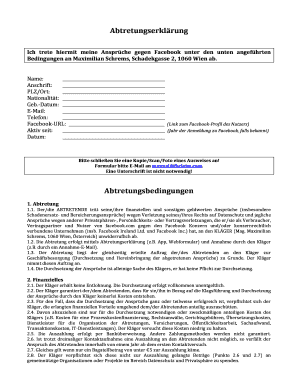 Abtretungserklärung