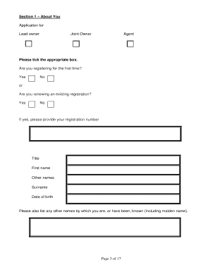 Landlord Registration Application Form