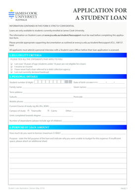 Student Loan Application Form