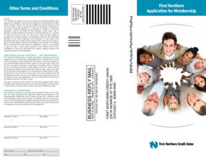 First Northern Credit Union Membership Application