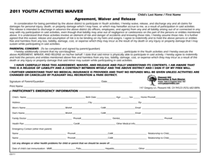 2011 Youth Activities Waiver