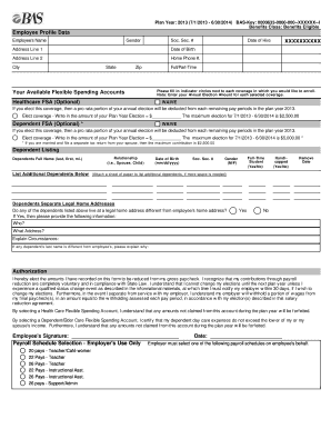 Flexible Spending Account Enrollment Form