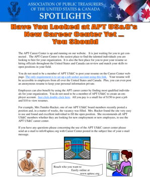 APT Career Center Job Posting Form