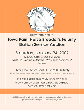 Iowa Paint Horse Breeder's Futurity Stallion Service Auction ...