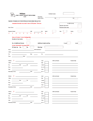 APHA Horse Show Registration Form