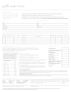 J. Jill Order Form