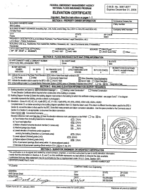 FEMA Elevation Certificate
