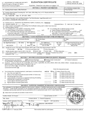 FEMA Elevation Certificate
