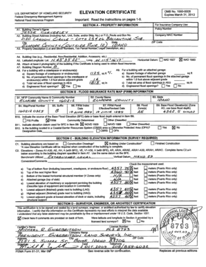 US Flood Insurance Elevation Certificate