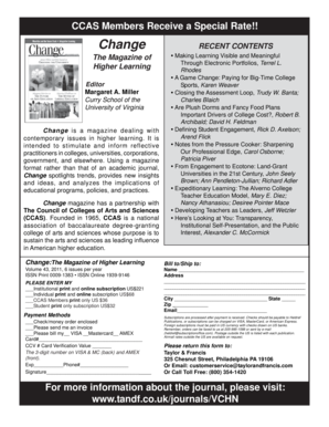 Change Magazine Subscription Form