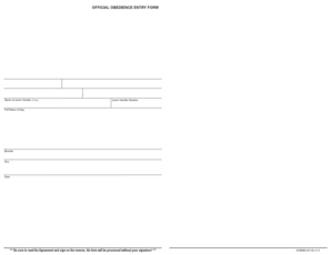 AKC Dog Obedience Entry Form