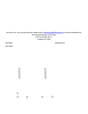 International Federation of Fly Fishers Membership Form
