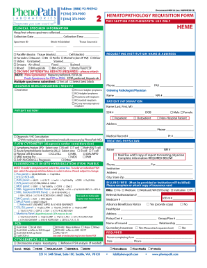 Hematopathology Requisition Form