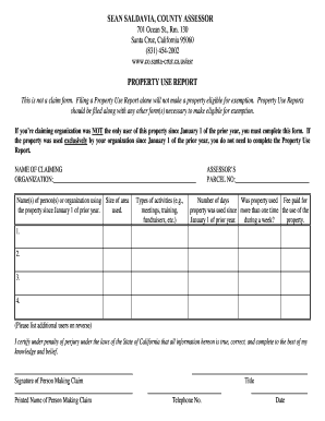 California Property Use Report