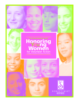 Soroptimist Violet Richardson Award Application