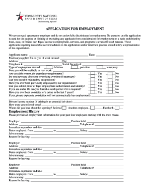 Application for Employment