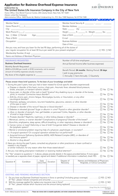 Business Overhead Expense Insurance Application