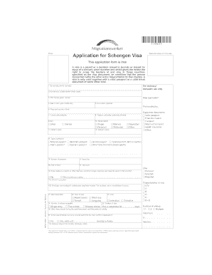 Schengen Visa Application Form