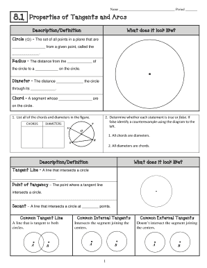 Geometry Worksheet: Properties of Tangents and Arcs