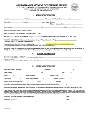 California College Fee Waiver Program for Veterans Dependents