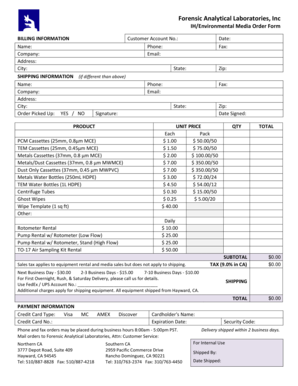 IH/Environmental Media Order Form