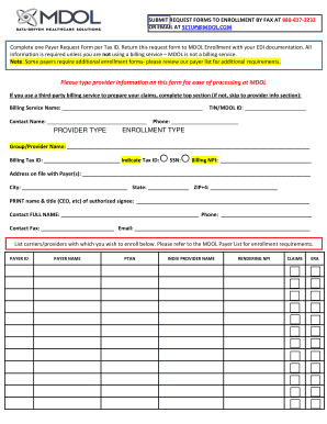 Payer Request Form