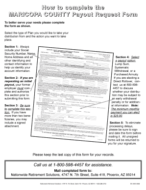 Maricopa County Payout Request Form