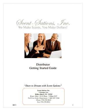 Scent-Sations Distributor Getting Started Guide