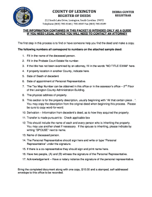 South Carolina Deed of Distribution