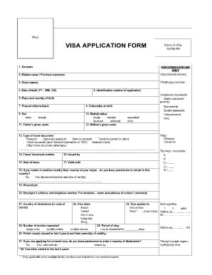 Poland Visa Application Form