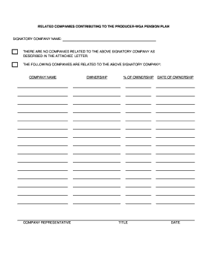 Related Companies Contribution Form